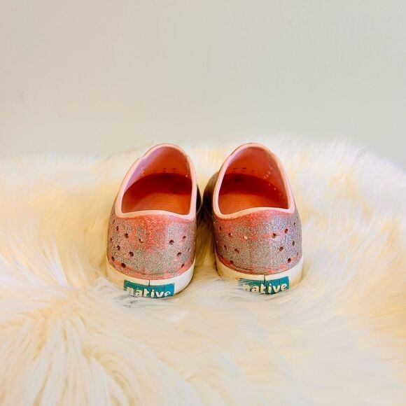 Native Jefferson Bling Girls Shoes Glitter Pink! ❤️ - Picture 4 of 6